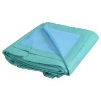 Tæppe Classic 220x150cm grøn med blå inderside