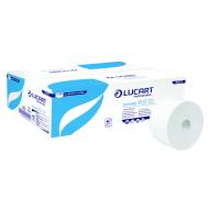 Lucart Toiletpapir 2-lags 9,10cmx202m uden hylse  hvid