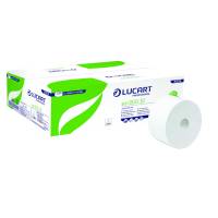 Lucart Toiletpapir 2-lags uden hylse 9,10cmx202m hvid
