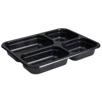 Bakke plastbakke 735ml CPET 4-rums 140/155/185/255ml sort