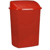 Affaldsspand plast med svinglåg 50 liter 40x68cm rød