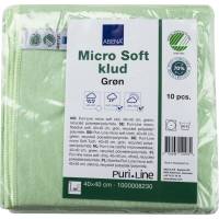 Puri-Line Soft mikrofiber rengøringsklud Svanemærket 40x40cm grøn