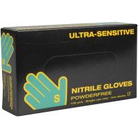 Boisen Safety Ultra Sensitive nitril engangshandske pudderfri S sort