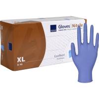 Nitril Excellente antimikrobiel undersøgelseshandske XL pudderfri blå