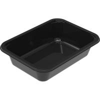 Plastbakke 18,7x13,7x4,6cm 765 ml CPET 1-rums sort