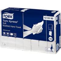 H&aring;ndkl&aelig;deark, Tork H2 Advanced, 2-lags, Z-fold, 25,5x21,3cm, 8,5 cm, hvid, genanvendt papir