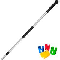 Teleskopskaft til klik aluminium/PP 100-178,5 cm sort
