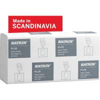 Katrin Plus Håndklædeark 2-lags W-fold 32x20,3cm 8 cm nyfiber hvid