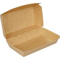 Gastro boks takeaway boks 19,5x10,5x8cm 1600 ml kraft/PE  brun