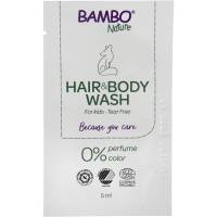 Bambo Nature Hair & Bodywash 60x100cm, 5 ml uden farve og parfume