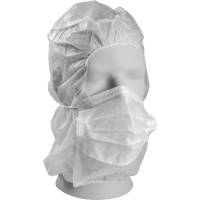 Astronauthue med ansigtsmaske One size PP usteril engangs hvid