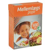 Madpakkepapir i ark bleget greaseproof papir 8cmx11cm