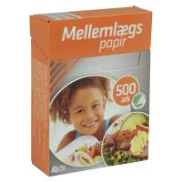 Madpakkepapir i ark bleget greaseproof papir 8cmx11cm