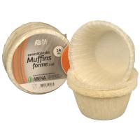 Amerikansk muffinsform Rul-let pergament H3,50cm Ø5cm 24stk hvid