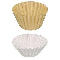 Foldefilter, filterpapir, 250 stk, 84-90mm, bleget