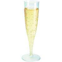 Duni Champagneglas på fod i plast 13,5cl klar