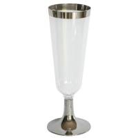 Duni Celebration champagneglas med metal kant på fod 15cl klar