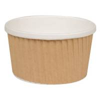 Ripple wrap uni-cup pap med PE-belægning 250ml brun