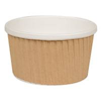 Ripple wrap uni-cup pap med PE-belægning 250ml brun
