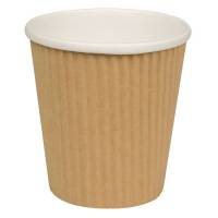 Ripple wrap uni-cup pap med PE-belægning 490ml brun