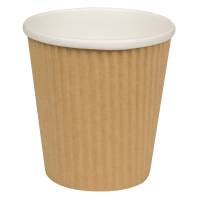 Ripple wrap uni-cup pap med PE-belægning 490ml brun