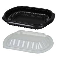 Bakker, 20,7x17x2,5cm, 480 ml, 480 ml, sort, PP, 1-rums, take away