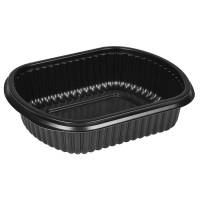Bakker, 20,7x17x5cm, 1000 ml, 1000 ml, sort, PP, 1-rums, take away, stor
