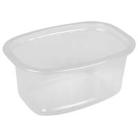 Plastbakke rektangulær 500ml transparent