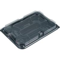 Gourmet bakke med l&aring;g 24,5x35x3,5cm RPET 7 rums sort