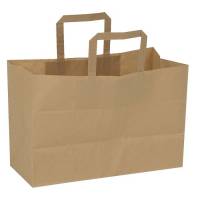 Papirpose med hank papir 17 liter 35x17x24,50cm brun