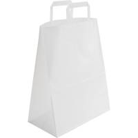Bærepose papir med hank 32x17x40cm 26 liter hvid