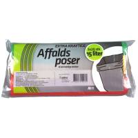 Affaldspose LDPE 23my 37x50cm 15 liter rød/gul/grøn