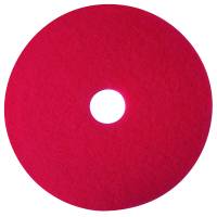 Gulvrondel, 3M Scotch-Brite, 12", Ø305mm, rød, 85 mm, polyester/RPET, til daglig rengøring