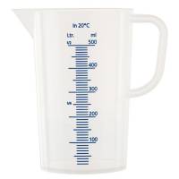 Målekande, 500 ml, klar, PE, med lukket hank