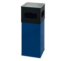 Affaldsspand med askebæger 50 liter blå