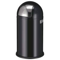Wesco Pushboy affaldsspand med push låg 50 liter sort