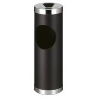 Affaldsspand, robust, med askebæger, sort