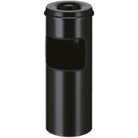 Affaldsspand med askebæger, 30 l, sort *Denne vare tages ikke retur*