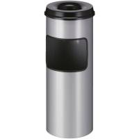 Affaldsspand metal 30 liter aluminium grå