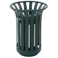 Affaldsspand med inderspand i metal 65 cm høj 60 liter, grøn