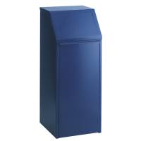 Affaldsspand brandsikker med frontåbning 70 liter blå