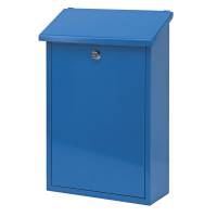 V-part postkasse klar til vægmontering blå