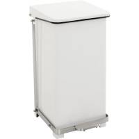 Pedalspand med poseholder d&aelig;mpet lukkemekanisme 45L hvid