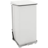 Pedalspand med d&aelig;mpet lukkemekanisme 90 liter hvid