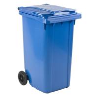Affaldscontainer UV-resistent med 2 hjul 240 liter blå