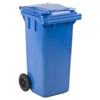 Affaldscontainer UV-resistent med 2 hjul 120 liter blå