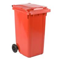 Affaldscontainer UV-resistent med 2 hjul 240 liter rød