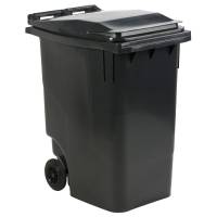Affaldscontainer UV-resistent med 2 hjul 360 liter mørkegrå