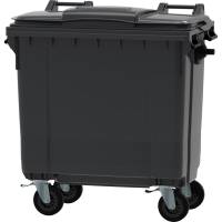 Affaldscontainer i kraftig plast med 4 hjul 770 liter grå