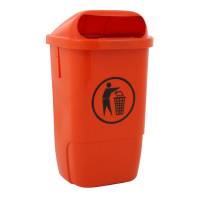 Udendørs affaldsspand 50 liter orange 
